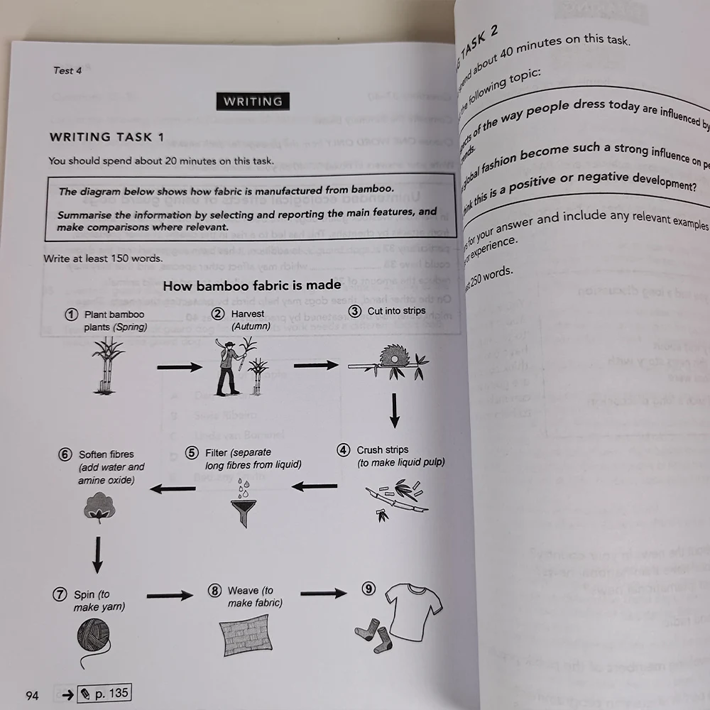 1 książka English Ielts 17/18/19/20/21 Academic Mówienie Słuchanie Czytanie Pisanie Podręcznik do nauki Zeszyt ćwiczeń Autentyczne testy praktyczne — zdjęcie produktu 6