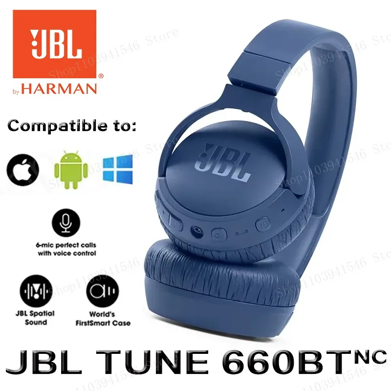JBL Tune 660NC Беспроводные наушники-вкладыши Bluetooth 5.0 Наушники с шумоподавлением Игровая спортивная гарнитура Громкая связь T660NC