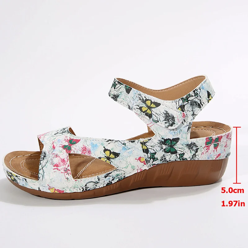 Women's Sandals 2025 Summer Sandals Women Heels Sandalias De Mujer Casual Wedges Footwear Summer Shoes Woman Soft Heeled Sandals image 5