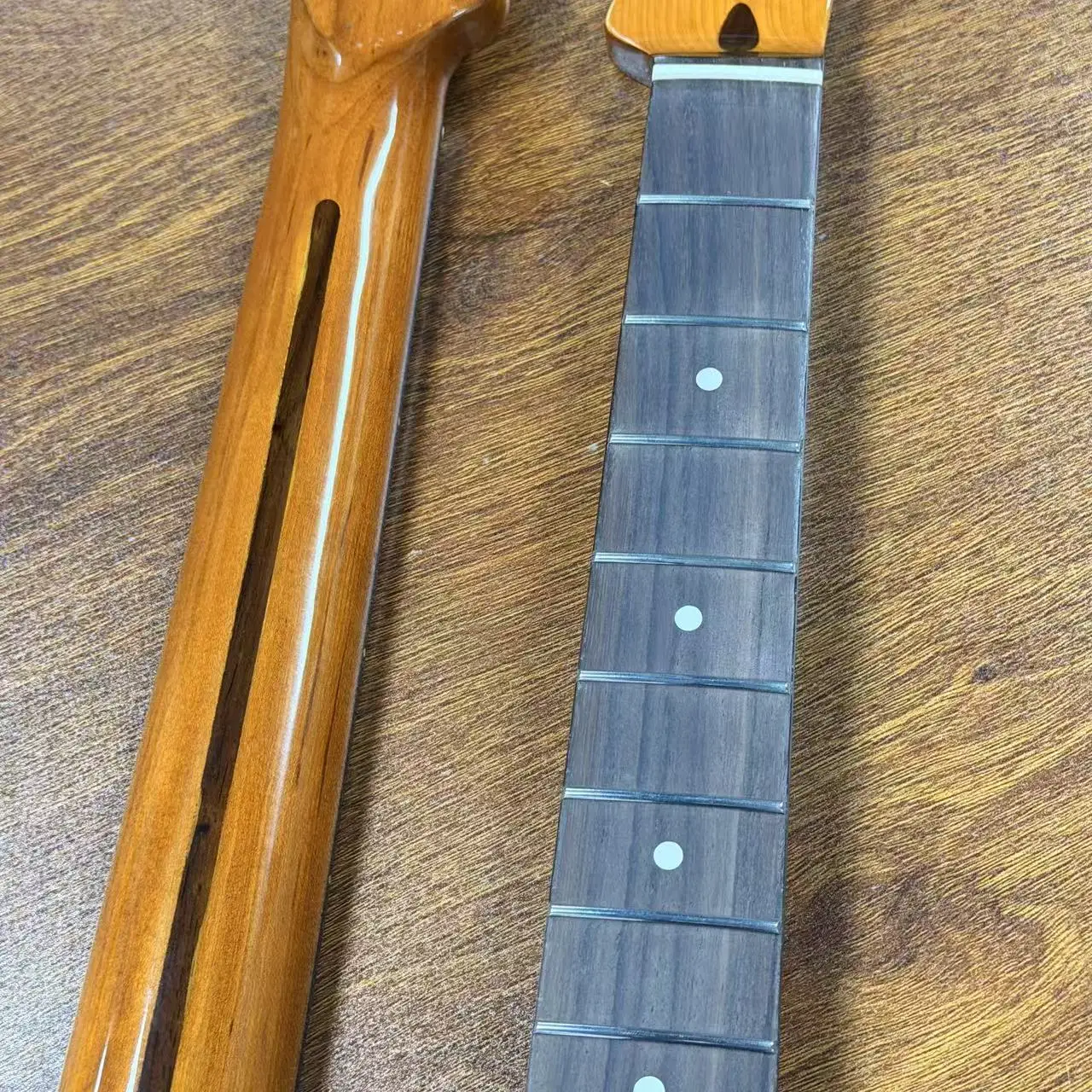 Vintage Style TL Guitar Neck - Roasted Maple Body, Rosewood Fingerboard, 21 Frets, Perfect for DIY Guitar Building