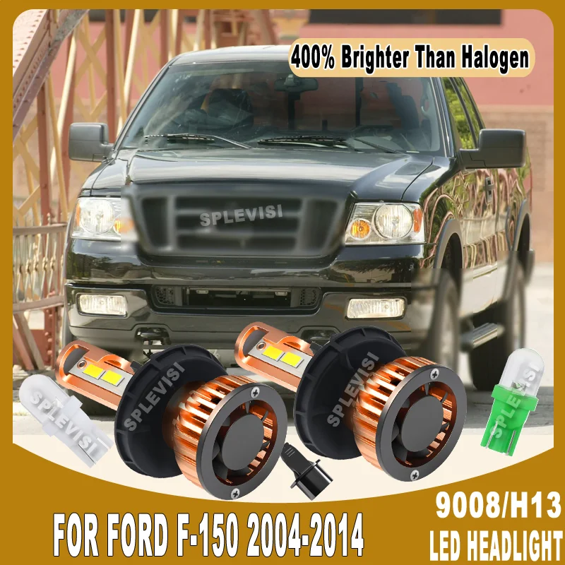 

Гарантия 1 год, улучшенная ночная безопасность, светодиодная фара 6000K для Ford F-150 2004 2005 2006 2007 2008 2009 2010 2011 2012 2013 2014