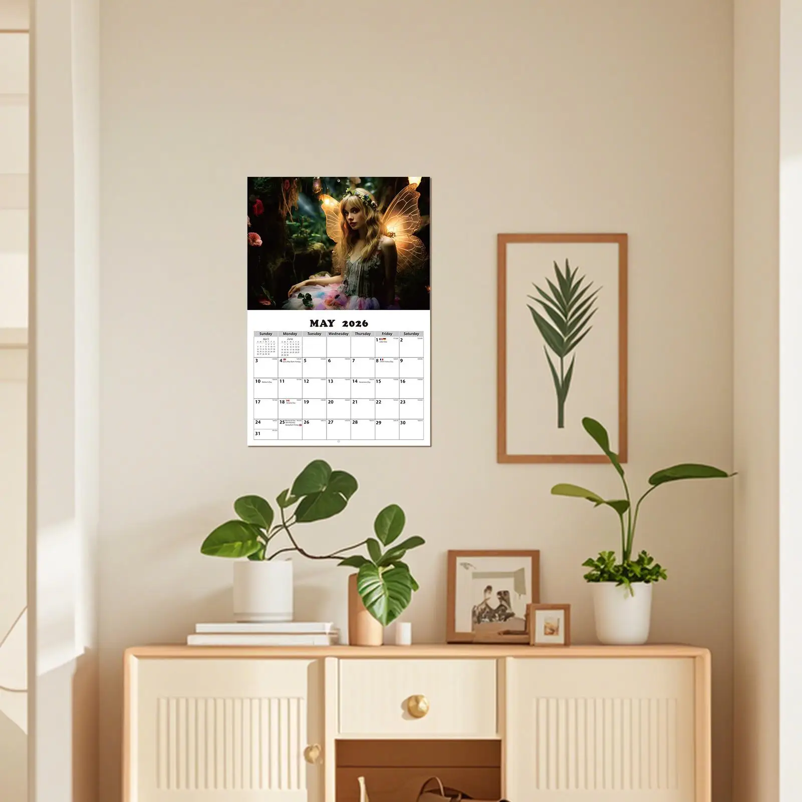 

Календарь-фея на 2026, очаровательные феи, настенный календарь, декор для дома, фэнтезийное искусство, ежедневник, органайзер, декор для кухни, гостиной