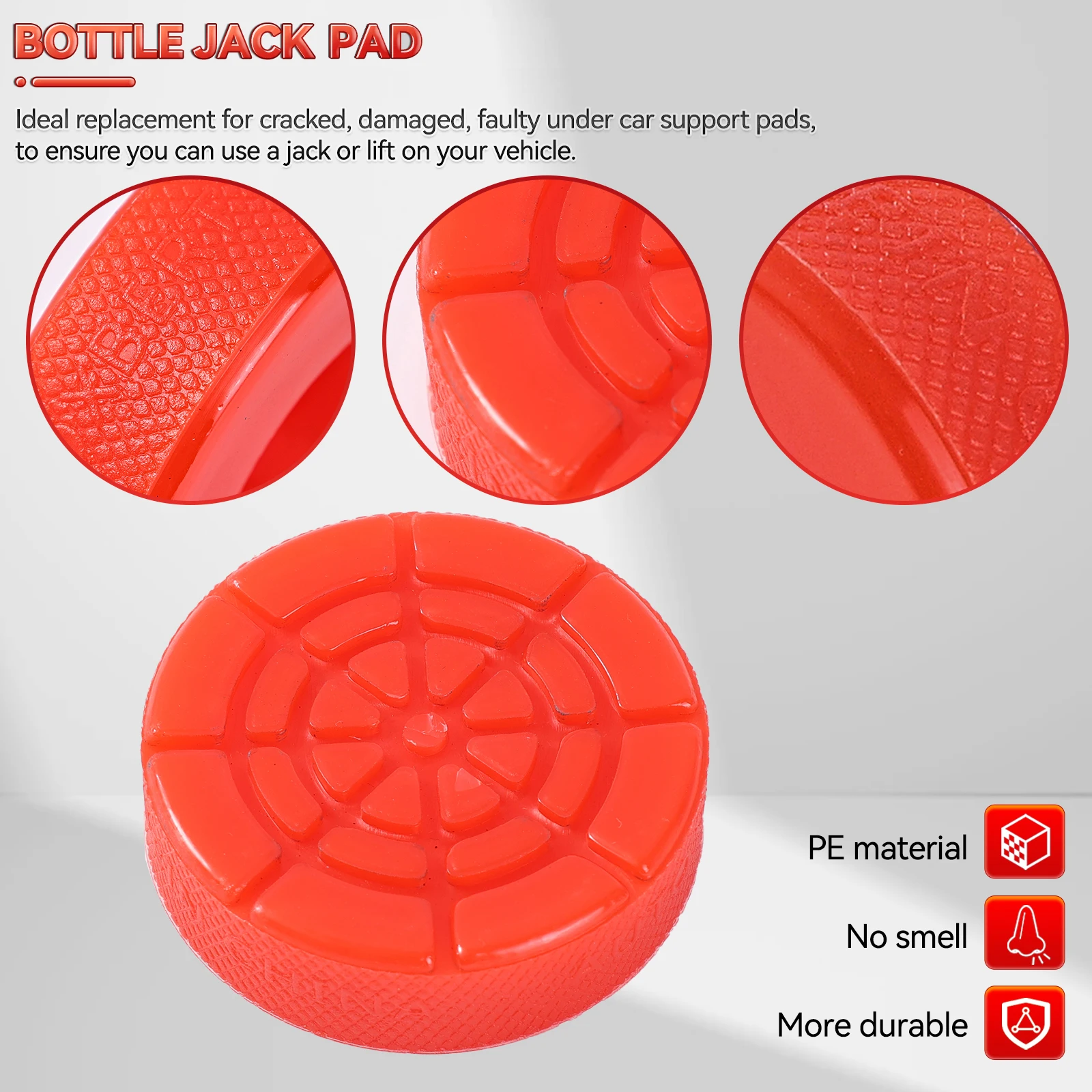 Bottle Jack Pad Support Point Adapter Jacking Removal Repair Tool For 5-8 Ton Bottle Jack Auto Accessories 60x20mm Polyethylene