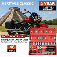 For Harley Softail Street Bob Breakout FXBR FXBRS 2018-2022 46pcs Car Repair Tool 1/4-Inch Socket Set