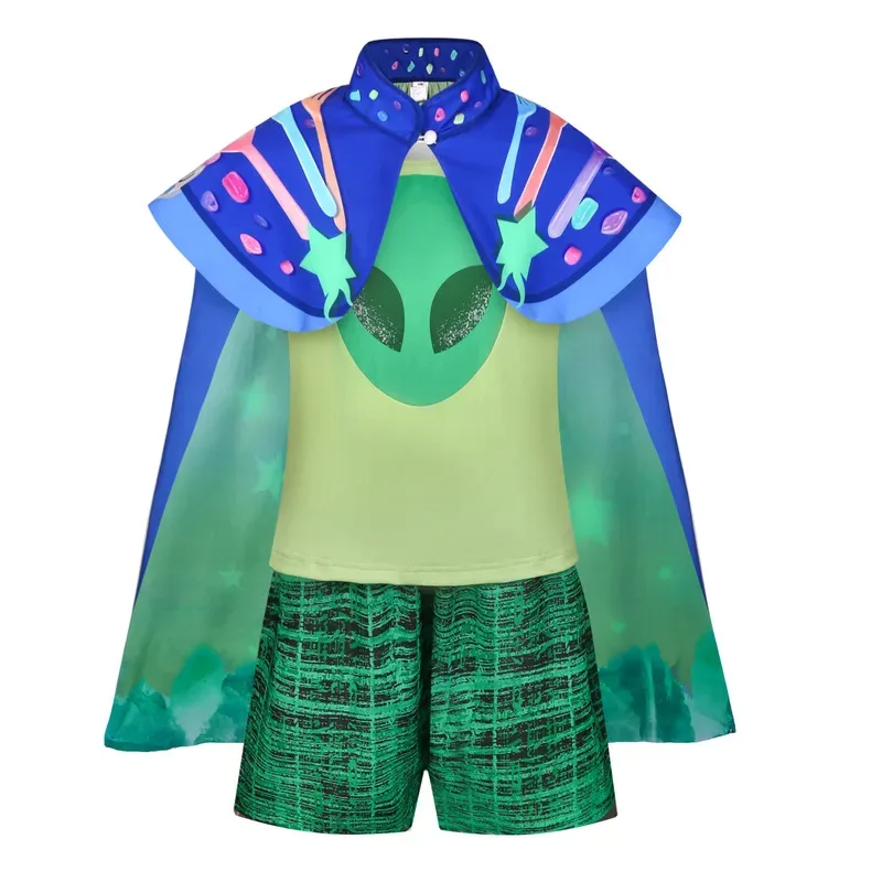 

zz04zz12Новый костюм для косплея Elio, футболка, короткий плащ для детей, девочек и мальчиков, наряды на Хэллоуин, день рождения, счастье