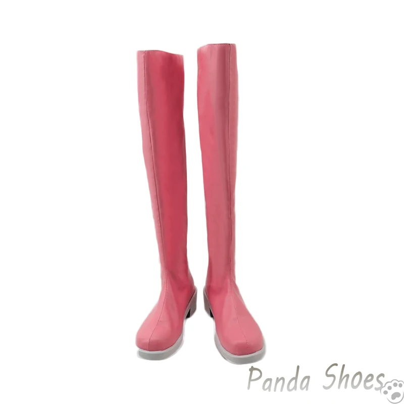 Kinomoto Sakura Cosplay Shoes Anime Cardcaptor Sakura Cos Long Pink Boots Cosplay Costume Prop Shoes for Con Halloween Party