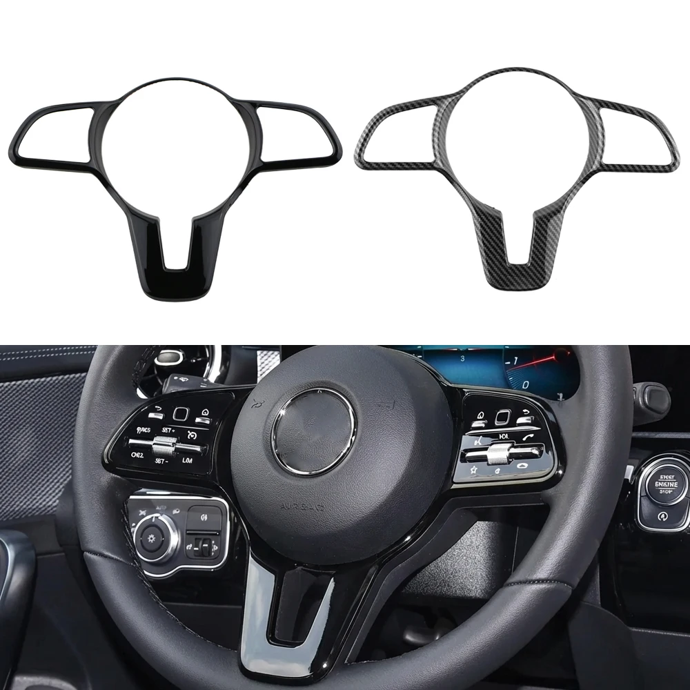 

For Mercedes Benz W167 W205 W213 W247 W463 GLB X247 GLC X253 CLS C257 GLB Steering Wheel Panel Trim Cover Sticker Accessories