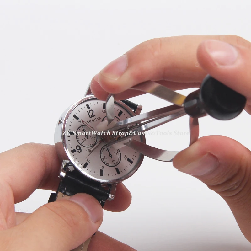 الصلب ساعة مؤشر الاتصال الهاتفي مزيل ساعة طقم أدوات إصلاح ساعة الإبر المنتقى رافع تركيب الأيدي مزيل الضغط لصانع الساعات #3