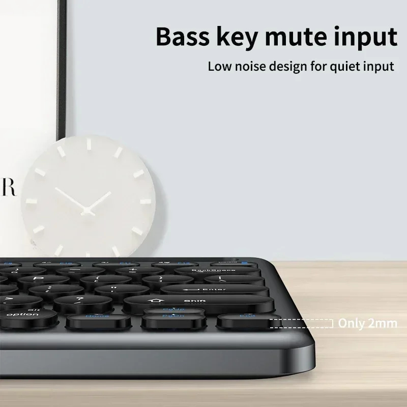 Tastiera Bluetooth Combinazione tastiera e mouse wireless 2.4G con tastiere per slot per schede per tastiere da gioco Android/iOS/Mac/Windows