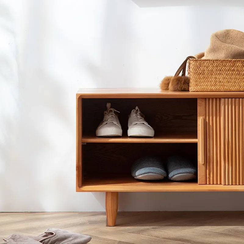 خزائن الأحذية المتنقلة خمر خشبية الشمال غرفة نوم الرف المنظمون خزائن الأحذية الرف Mobili Per La Casa توفير مساحة الأثاث