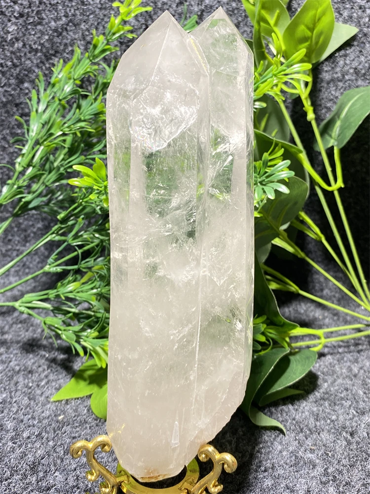 Clear Crystals Tower Natural Raw Quartz Cluster Wand Healing Pineapple Stones Reiki Point Specimen Home Decor Obelisk Minerales