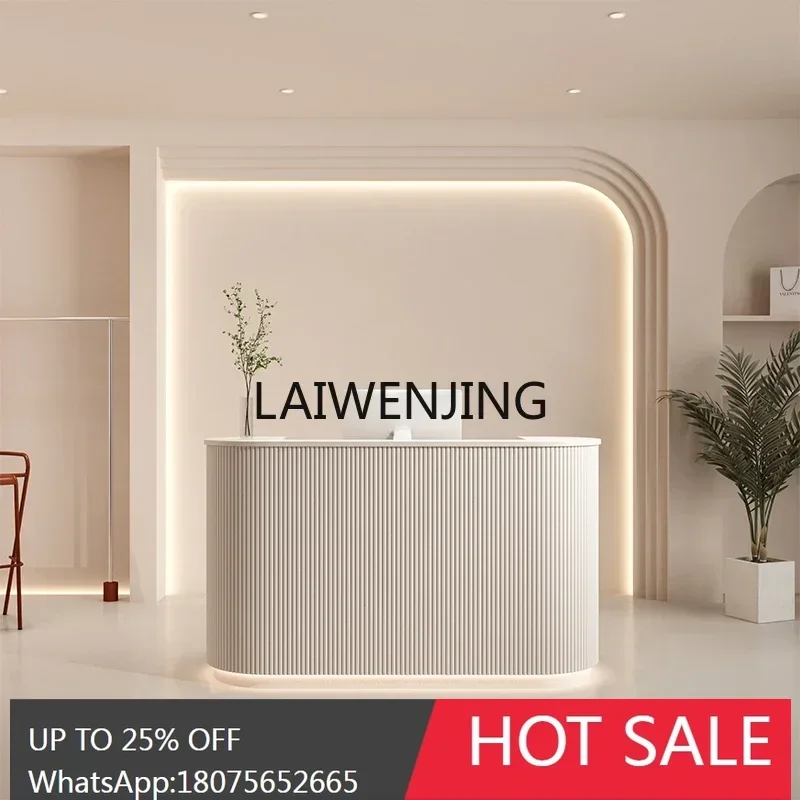 HLZ clothing store curved checkout page store small light simple modern bar