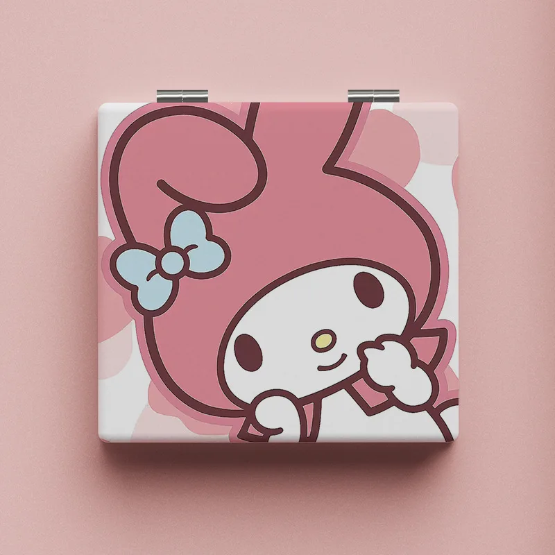 Sanrio Spiegel Draagbare Kleine Spiegel Hello Kitty Cinnamoroll Draagbare Opvouwbare Spiegels Dubbelzijdig Patroon Make-Up Cadeau Voor Meisje
