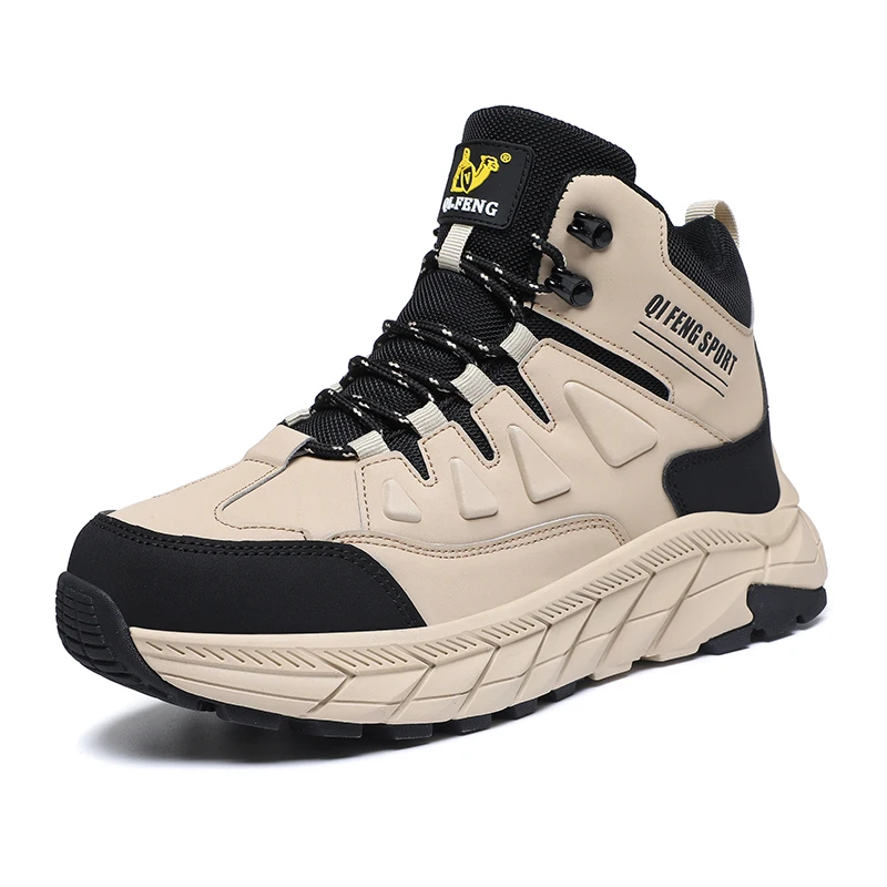 

2025 autumn and winter snow boots for men and women outdoor travel, thick and warm high top cotton shoes