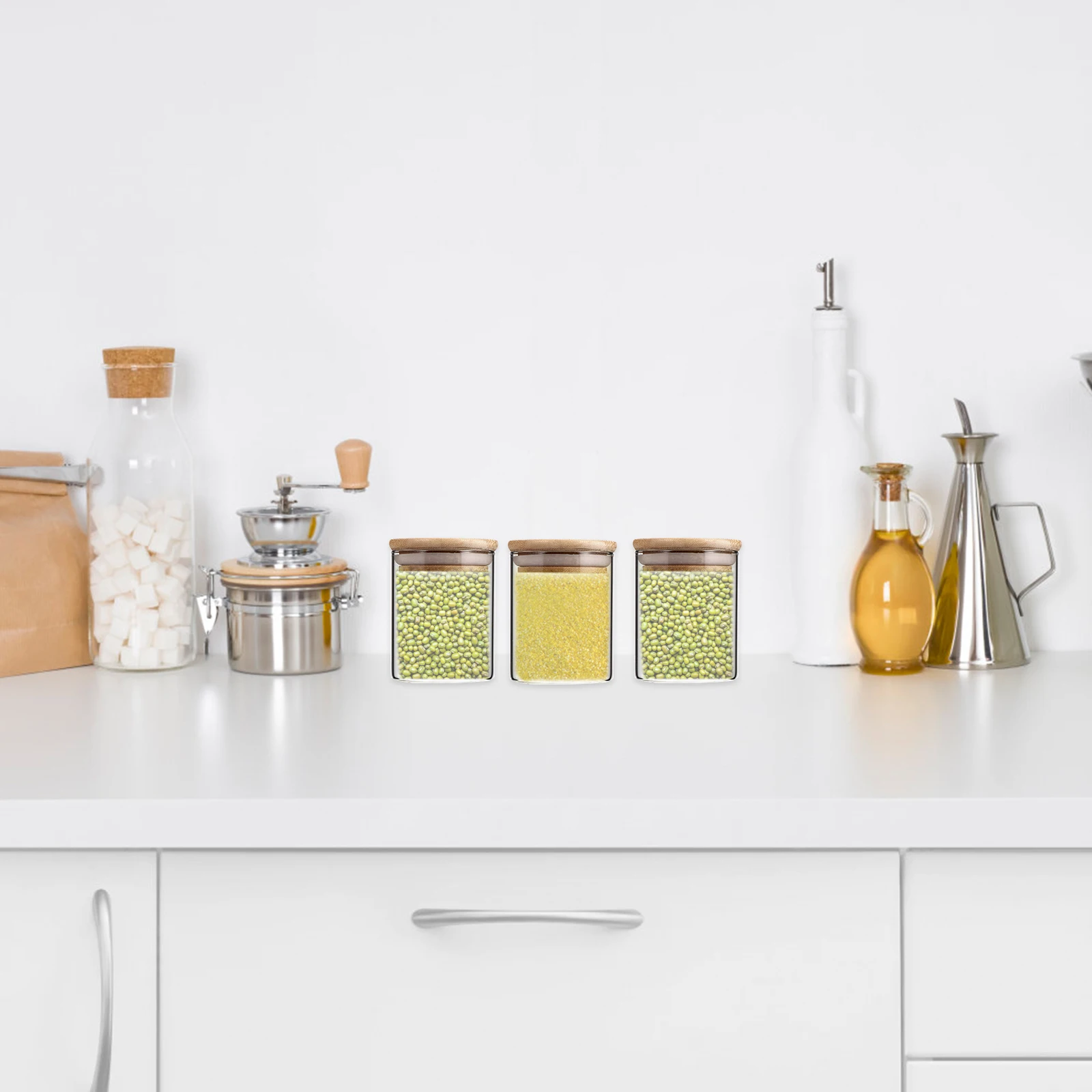 

Glass Sealed Jars Food Storage Containers Fresh Keeping Kitchen Canisters Tea Jars Quality Smooth Dry Fruits Coffee