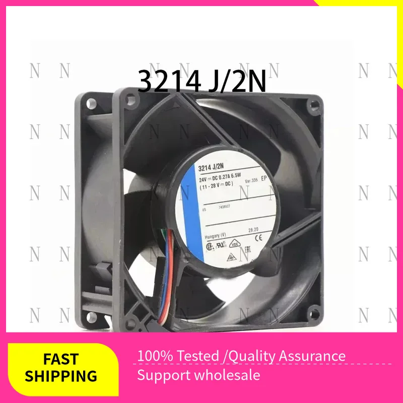 

YJJ FOR Ebm-paps 3214J/2N 24VDC 6.5W 0.27A 92*92*38MM Low-Energy Chassis Cooling Fan