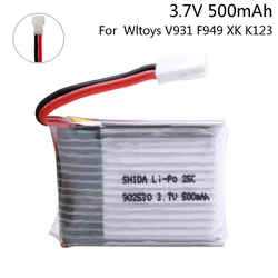 1PCS 3.7V 500mAh 25C LiPo Battery For Wltoys V931 F949 XK K123 6Ch RC Helicopter Spare Parts 1S 902540 3.7V for V931 F949