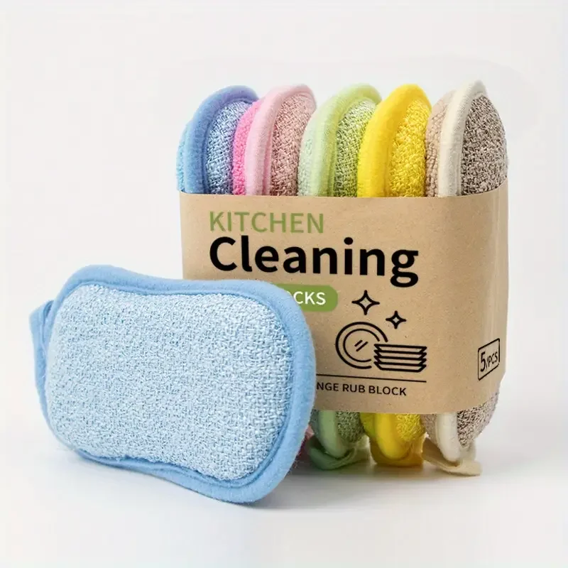 

Multi-Functional Sponge Wipes – Washable & Reusable Kitchen & Bathroom Cleaning Pads for Pots, Pans, Dishes