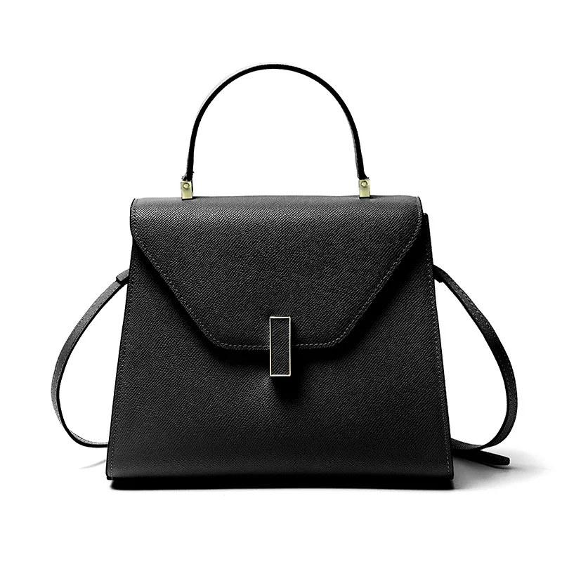 

Genuine leather trapezoidal bag 2025 new luxury design l.side cowhide large capacity single-shoulder crossbody bag women handbag