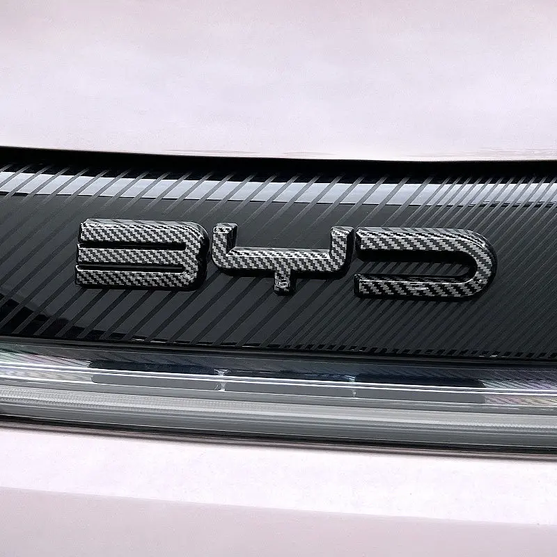 For BYD Dolphin Carbon Fiber Letter Emblem Sticker Front Grille Hood Modified Exterior Accessories
