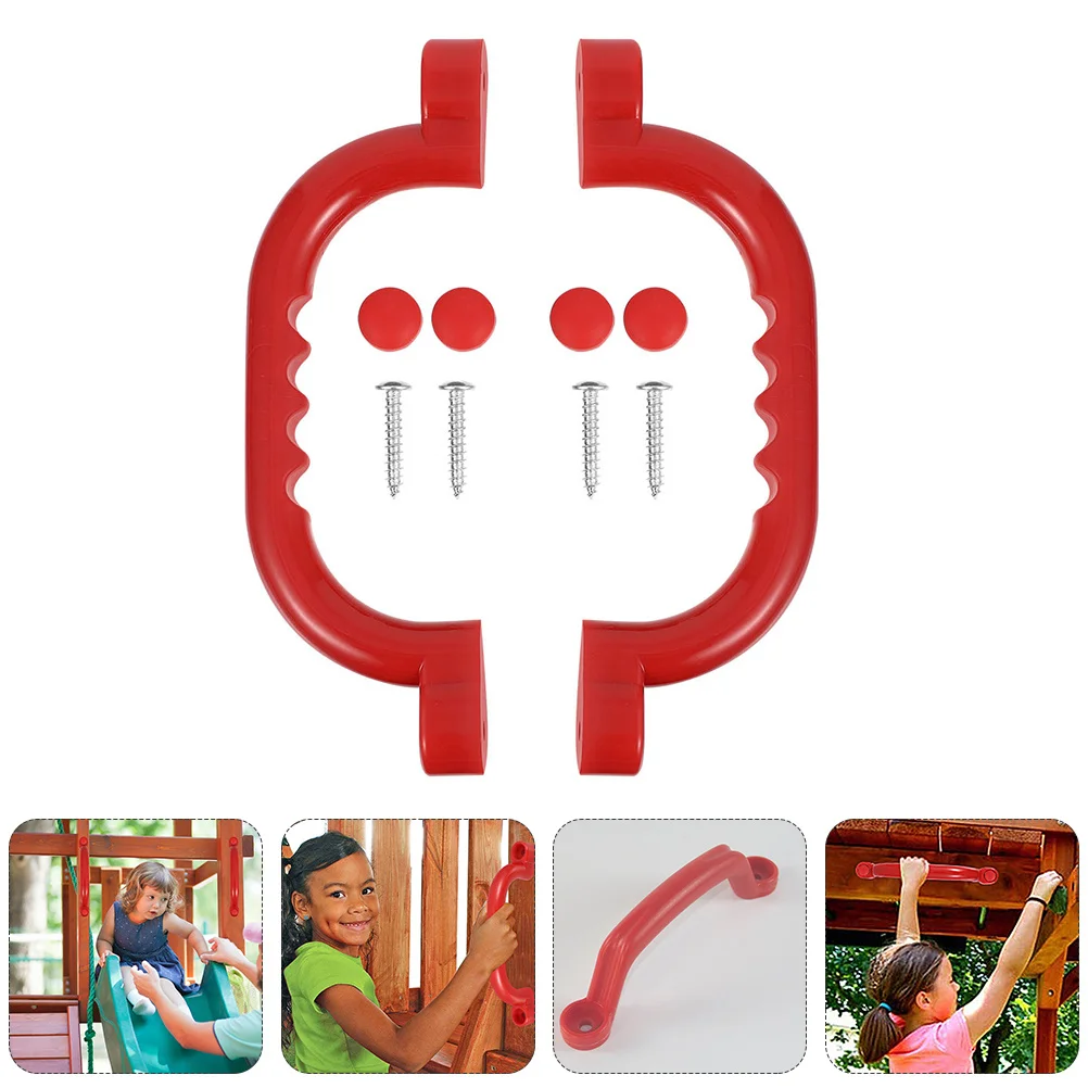 1 مجموعة عدم الانزلاق ملعب بلاستيكي مقبض الاطفال قبضة السلامة في الهواء الطلق سوينغ تسلق الإطار طقم ملحقات مقبض عدم الانزلاق