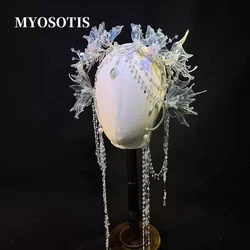Exotic Style Mermaid Princess Hair Crown Hanfu Ancient Forehead Decoration Super Fairy Bride Headdress
