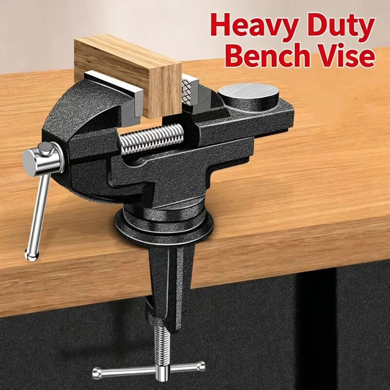 Professional Vise Table, 360° Rotation Work Clamp-On Vise Holder Universal Desktop Vise Repair Woodwork Jewelry Making Hand Tool