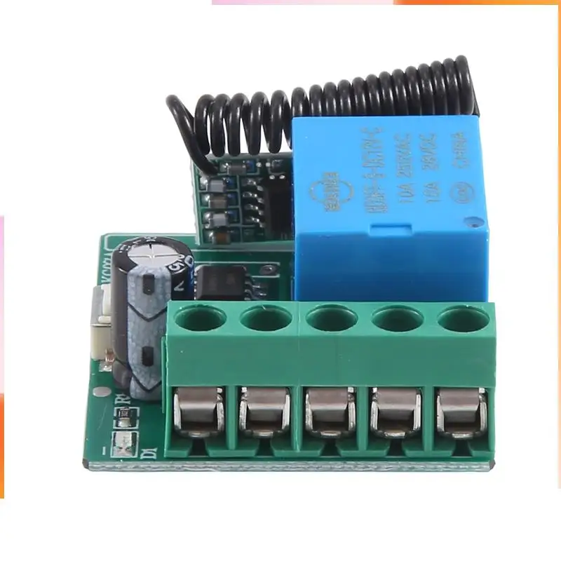 A92Z DC12V 27A 433MHZ 50M Sakelar Remote Control Kunci Elektronik Motor Pengendali Nirkabel Tunggal Remote Control