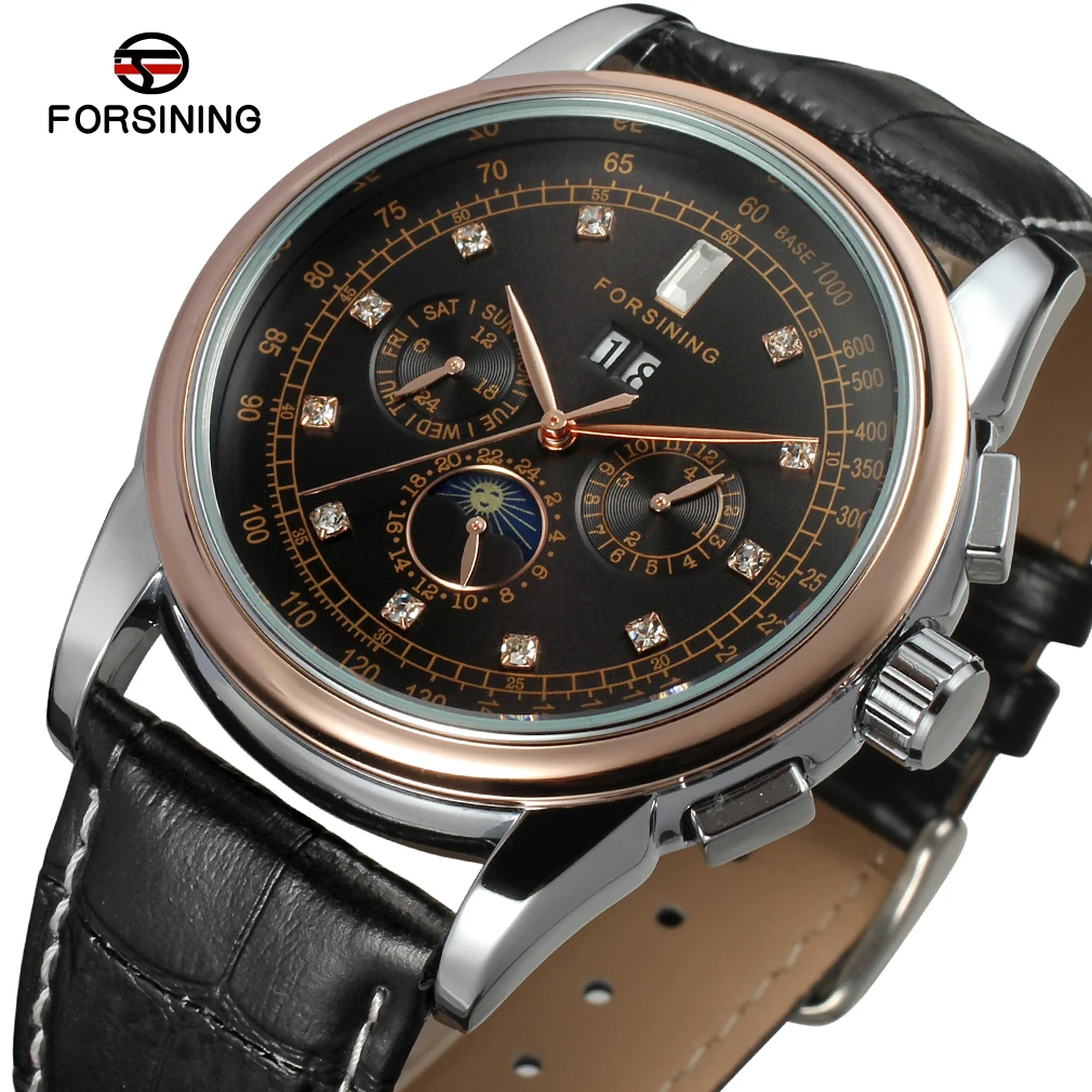 2024New Replica Moon Phase Multifunctional Automatic Diamond Man Watch Mechanical Waterproof High-End Luxury Elegant Wrist Clock