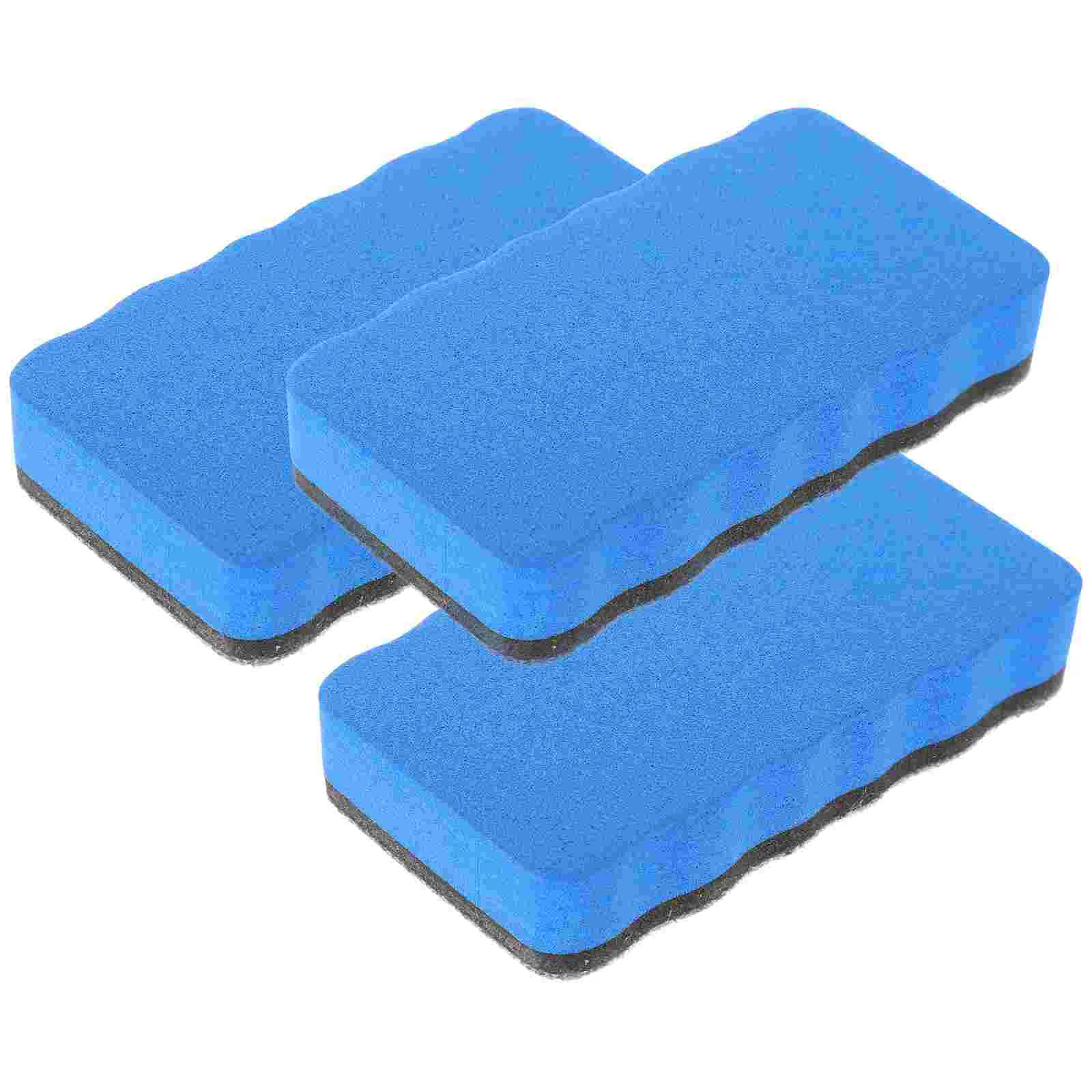 

3 Pcs White Board Whiteboard Eraser Blackboard Clean Versatile Chalkboard Blue Portable Erasers Office Dry