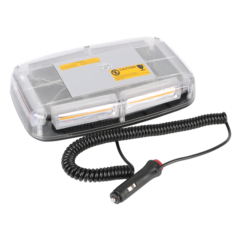 الشرطة المتعري مصباح إشارة الطوارئ سيارة ستروب تحذير ضوء أصفر LED COB مصباح السقف DC12 ~ 24 فولت سقف السيارة وامض منارة #6