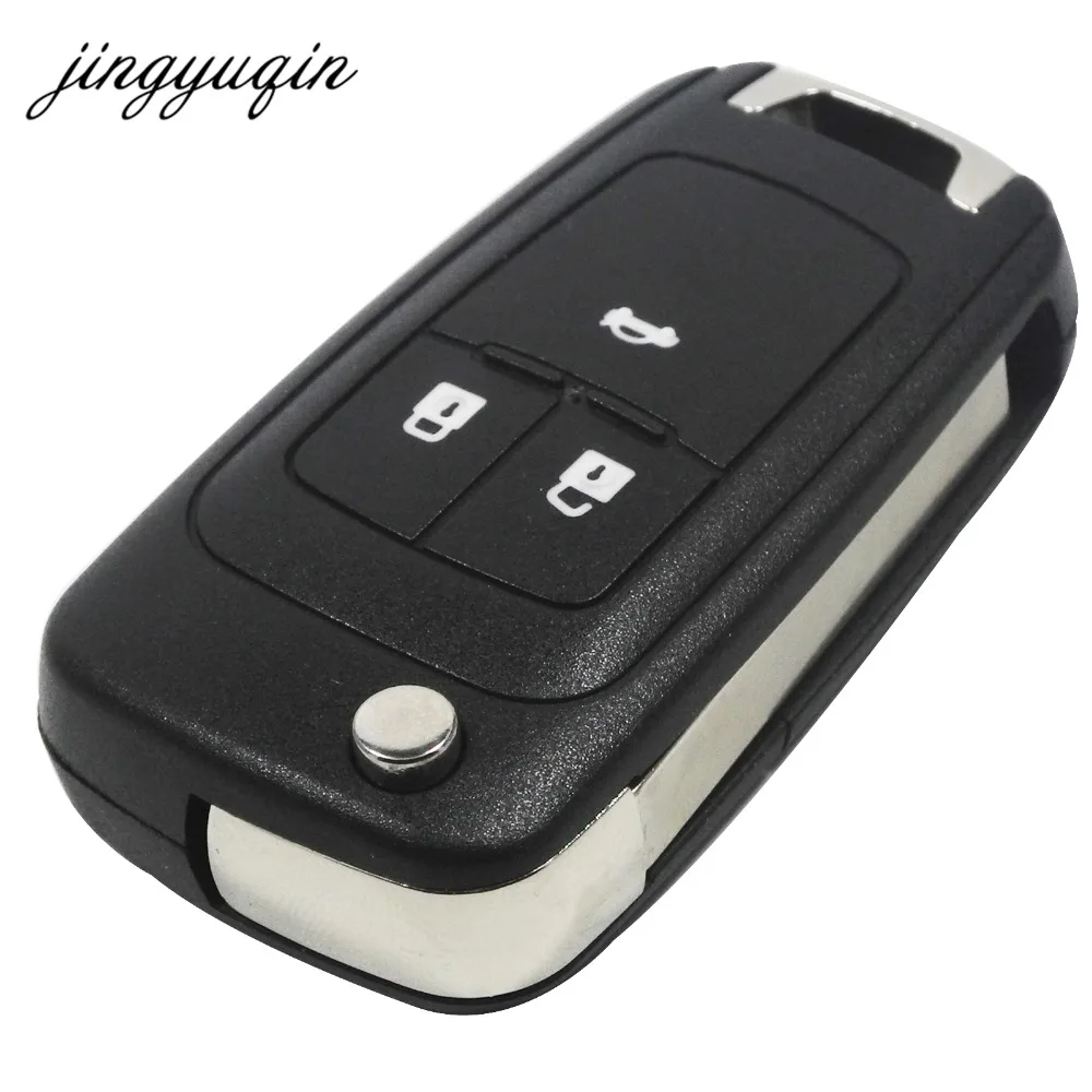 jingyuqin 20pcs/lot 2/3/4/5 Buttons Flip Folding Car Key Shell for Chevrolet Cruze Remote Key Case Keyless Fob Uncut HU100 Blade