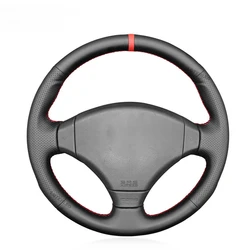 Black PU Faux Leather Soft Car Steering Wheel Cover Braid for Honda Integra Type R DC2 Civic Type R EK9 Accord Type R 1997-2002