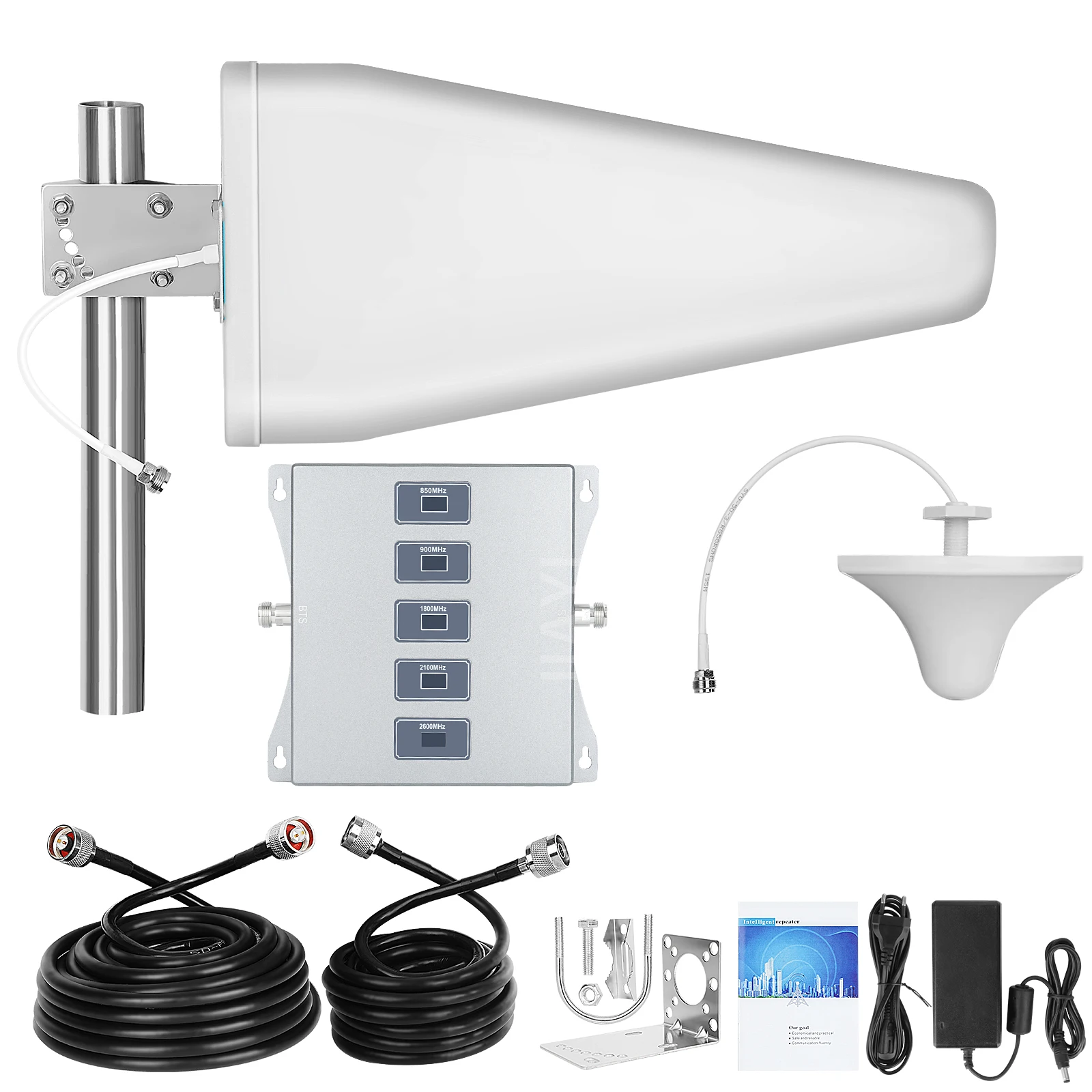 

Powerful 2g 3g 4g Mobile signal Five band 700 900 1800 2100 2600 mhz network repeater