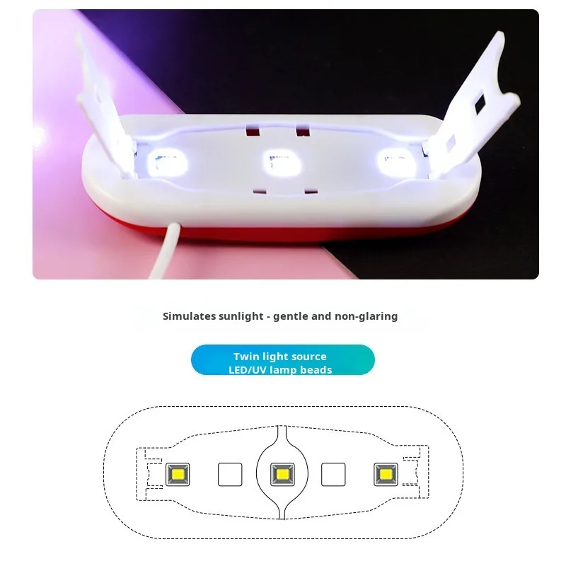 Light therapy nail machine mini portable folding UV special curing light therapy machine