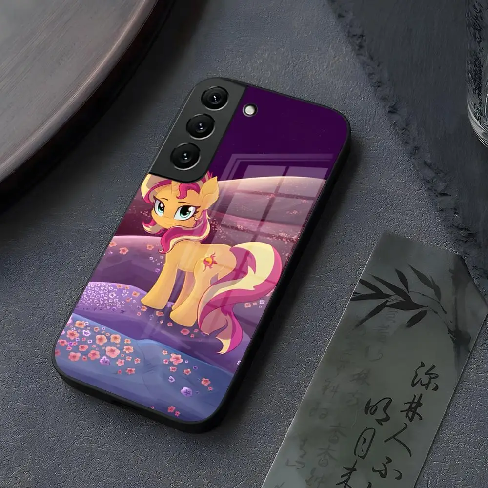 שקיעה שימר טלפון מקרה זכוכית עבור גלקסיה Samsung s24 s21 s22 s20 אולטרה Fe פלוס a34 a54 a24 a52 a53 m54 כיסוי