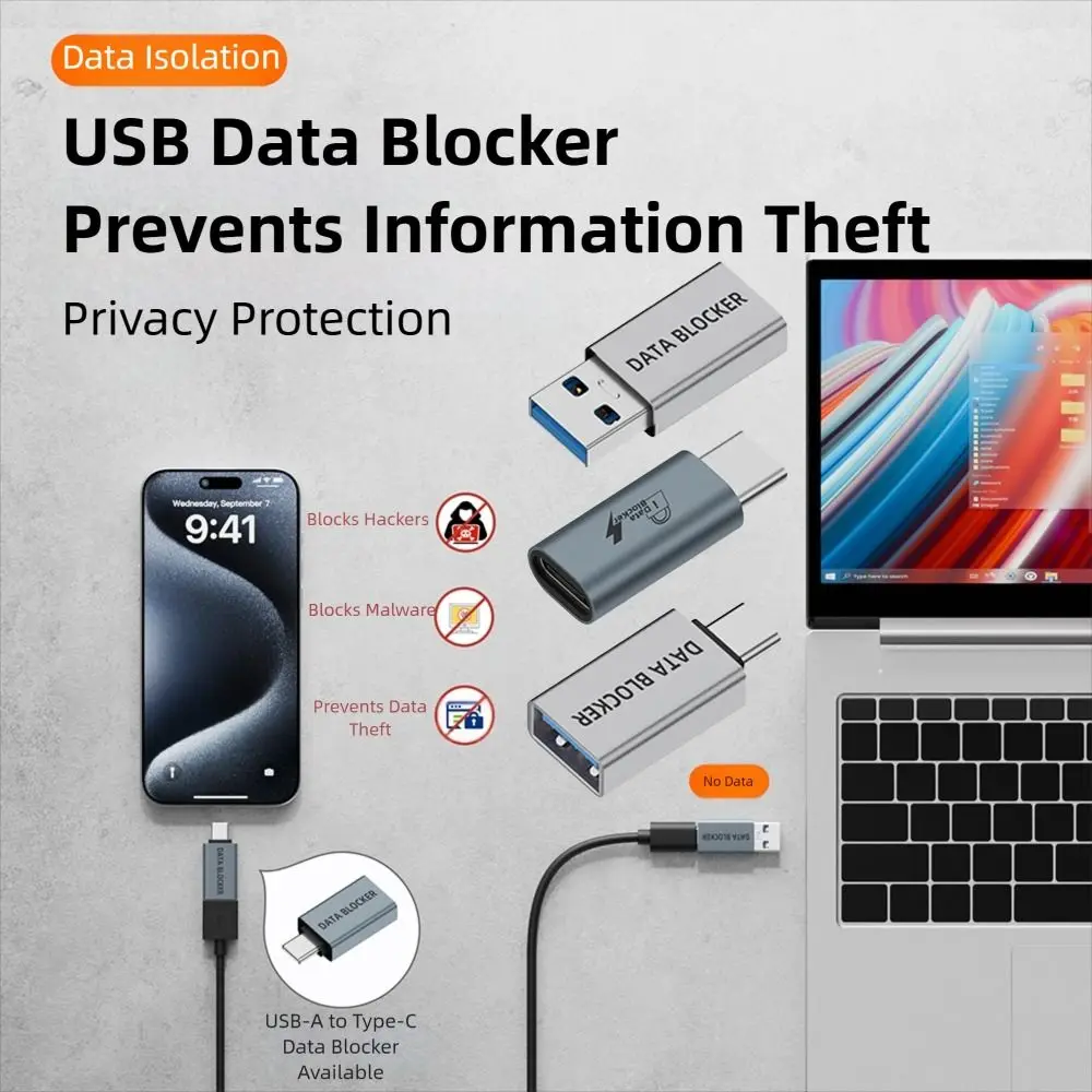 قطعة واحدة فقط لشحن مانع بيانات USB للحماية من رصد العصير والرفض القرصنة USB Type-C المدافع حماية الخصوصية الآمنة #2
