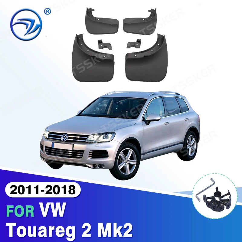 Set Mud Flaps For VW Touareg 2 Mk2 2011-2018 Mudflaps Splash Guards Front Rear Mud Flap Mudguards 2012 2013 2014 2015 2016 7P5