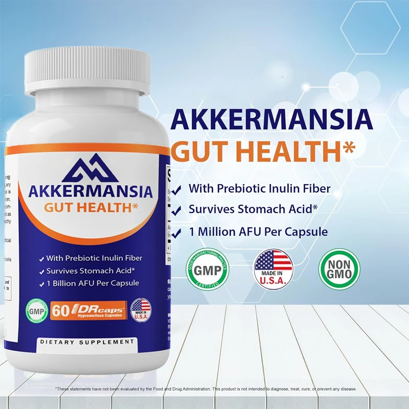 

Vitamin Akkermansia Muciniphola for intestinal health -60 DR capsules (delayed release) - made from prebiotic inulin fiber