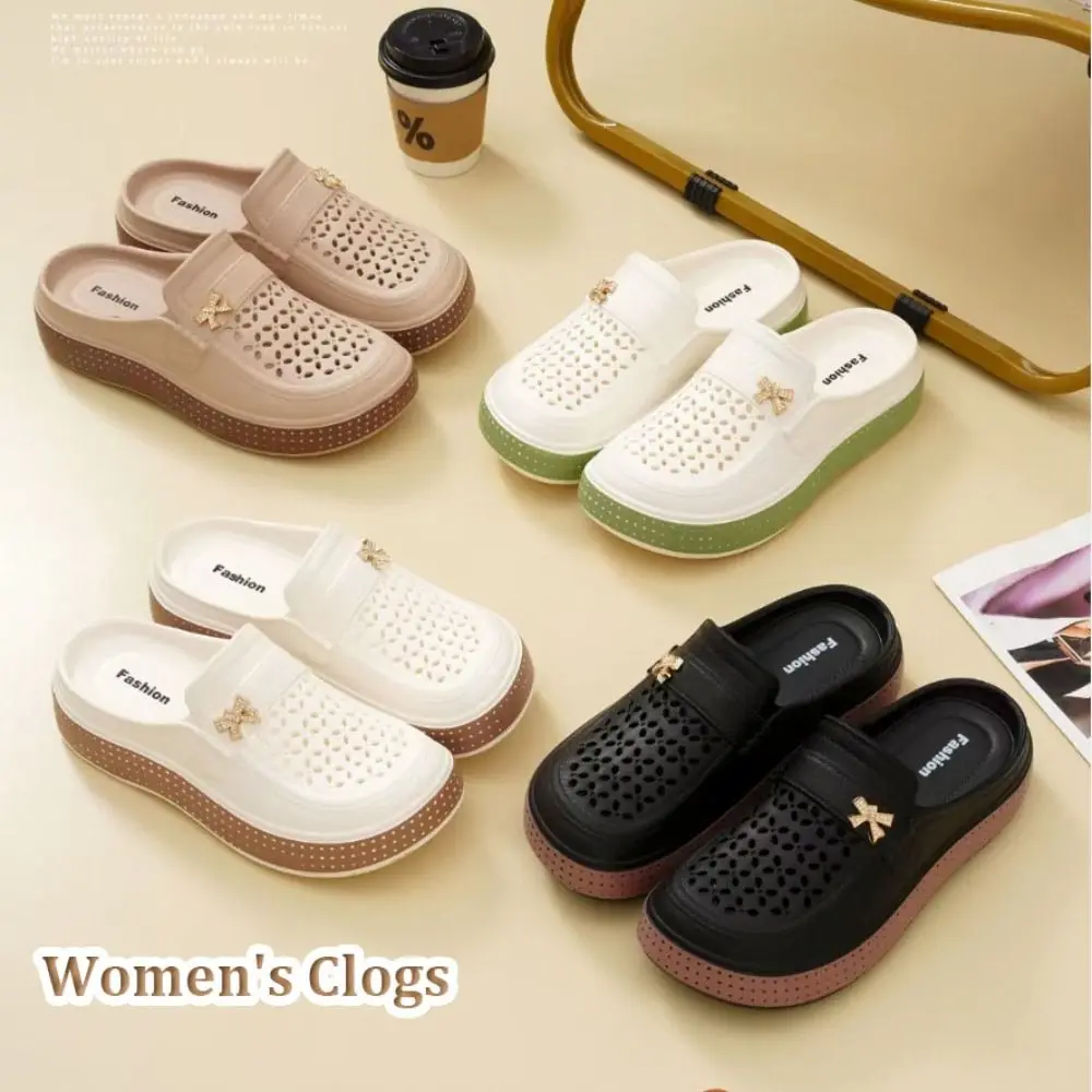 Fashion EVA Women's Clogs Non-slip Thick Sole Closed-Toe Slippers Breathable Casual Women's Sandals for Indoor Outdoor