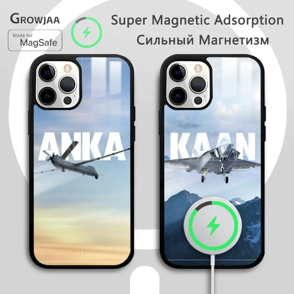 

Fighter Jet Cool Military Fan Phone Case For IPhone 16 15 14 13 12 11 Pro Max Plus Mini Magsafe Mirror Wireless Magnetic Funda