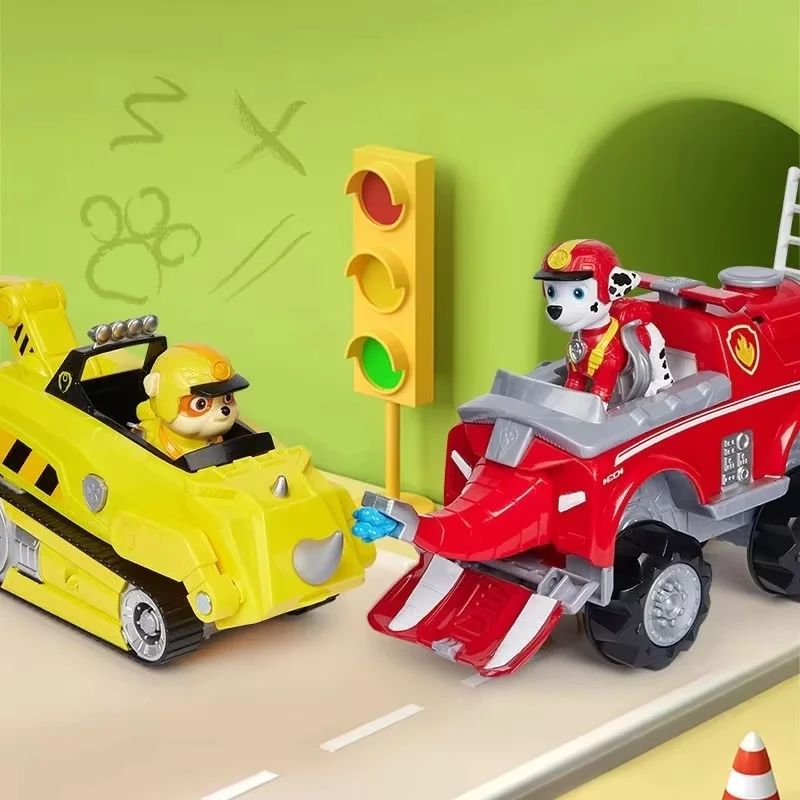 في المخزون باترول الغابة سلسلة تشيس سكاي مارشال الحيوان Shapeshiftingjungle Secret Realm الكلب الإنقاذ سيارة الأطفال T #3