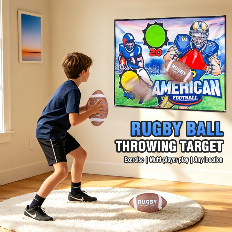 

Children's Rugby Ball Throwing Sports Game Indoor Outdoor Exercise backyard Parent-child interaction Toys for Kids Boys Gifts