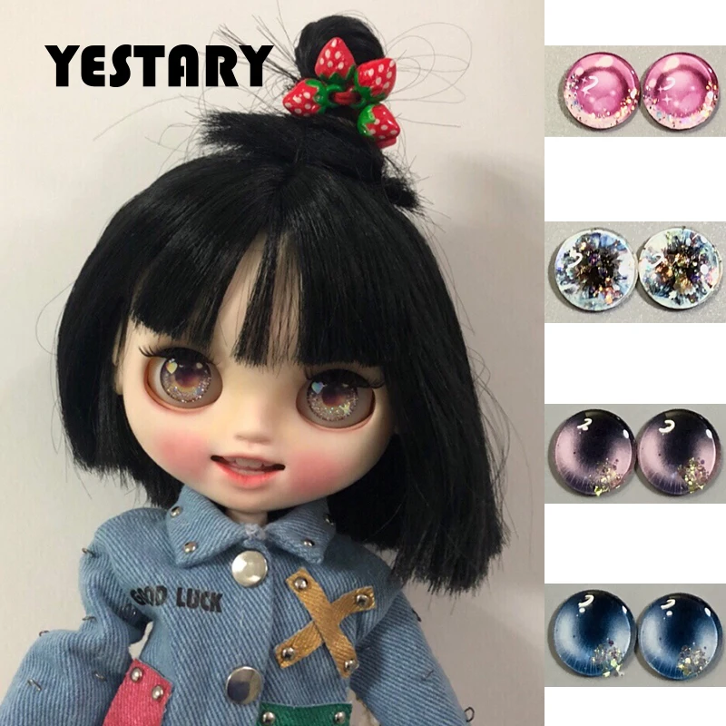 

Аксессуары для кукол YESTARY BJD, глаза блайз для игрушек, 10 мм, Цветные глаза для кукол, поделки, сверкающие 3D подвижные стеклянные глаза «сделай сам»