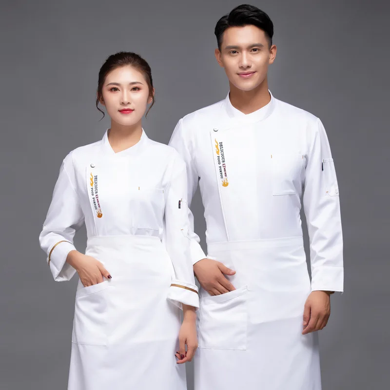 Chef Overalls Long Sleeve Autumn and Winter Clothes Hotel Bakery Pastry Work Clothes Summer Baker Dessert Chef