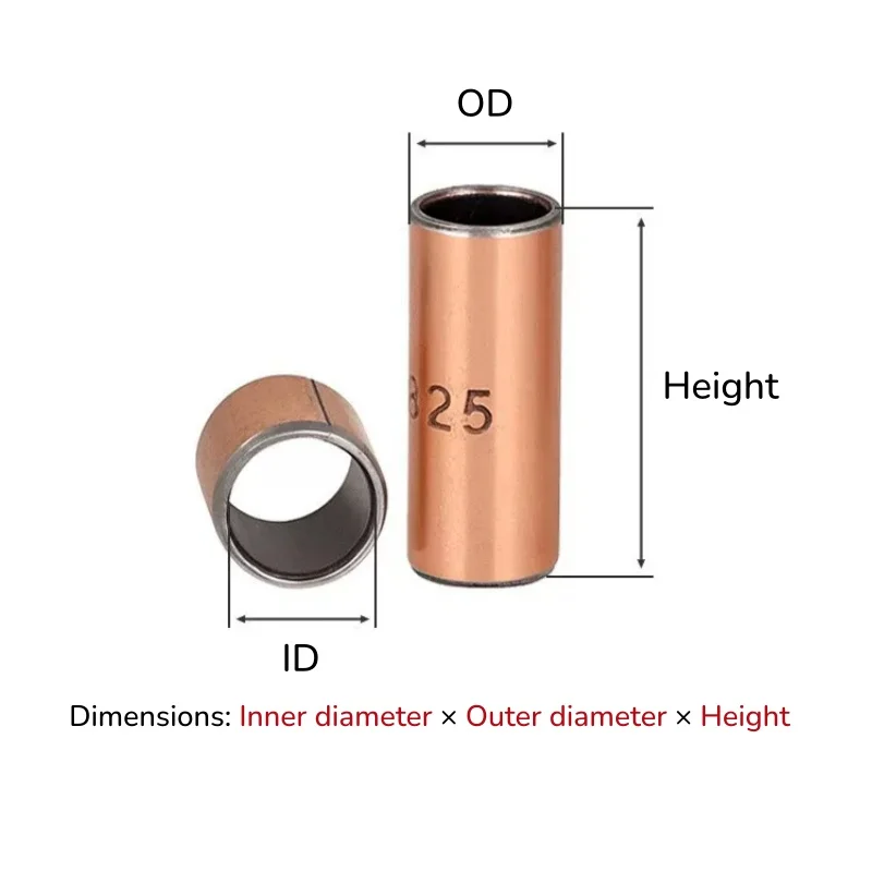 Peijian Sf-1 Oil-free Self-lubricating Composite Bearing Copper Shaft Bushing Sleeve Inner Diameter 35/38/40/45/50/55/60 ~ 100mm