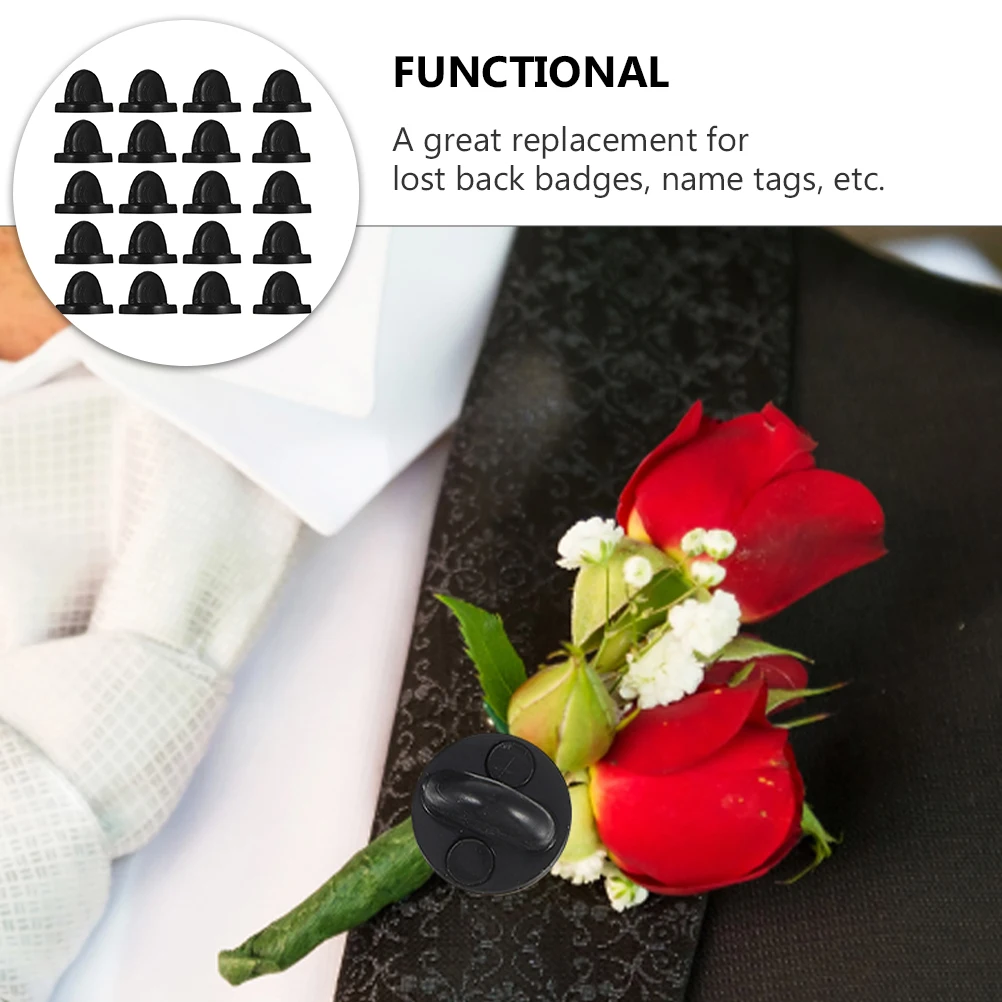 

100 pcs Plastic Big Base Brooch Clutch Durable Badge Pin Backs Easy To Use Diy Crafts Supplies Tie Tacks Lapel Pin Replacement