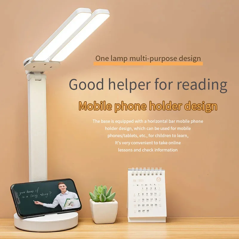 

LED Table Lamp Stepless Dimming USB Rechargeable Led Desk Lamp Office Study Eye Protection Reading Light Table Light for Bedroom