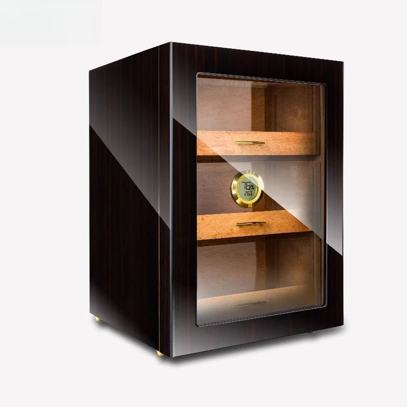 

Cigar moisturizing box cedar wood piano paint waking eggplant solid wood box