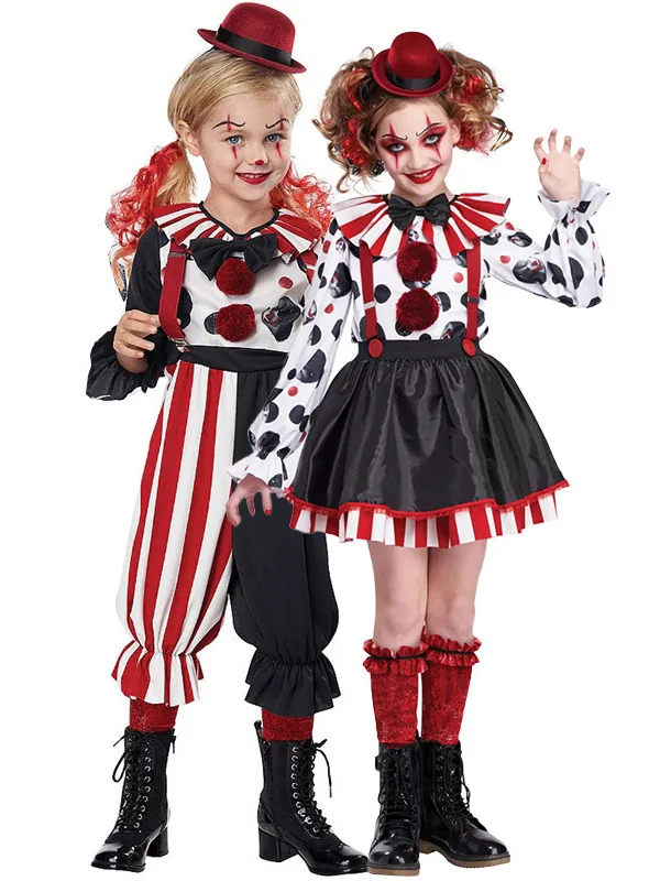 

Children's Clown Costume Festival Party Performance Outfit Girl's Halloween Costume Stage Costume Traditional Chinese Ethnic ...